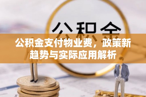 黄山公积金支付物业费，政策新趋势与实际应用解析