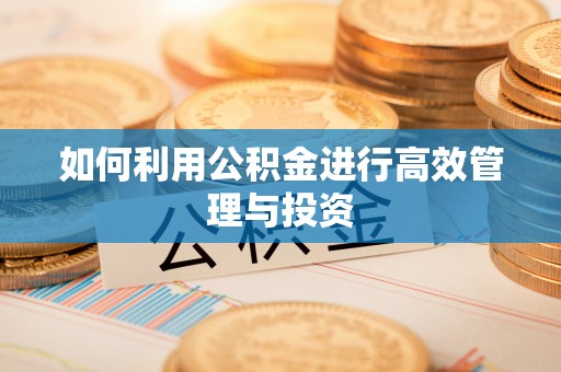 黄山如何利用公积金进行高效管理与投资